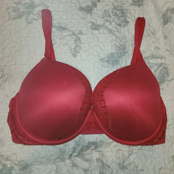 (5) 36DD VICTORIA'S SECRET Bra Lot - Red, Black, Gray, White - Body by Victoria